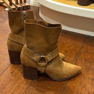 Steven by Steve Madden Suede Western Ankle Boots